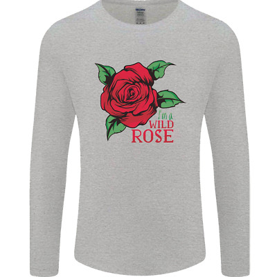 Im a Wild Rose Herren Langarmshirt