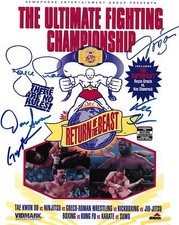Oleg Taktarov Royce Gracie Ken Shamrock Dan Severn +1 Signed UFC 5 V 8x10 Photo