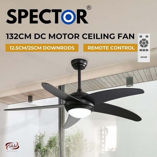 Spector 52'' Ceiling Fan with Light DC Motor Remote Control 5 Speed ...