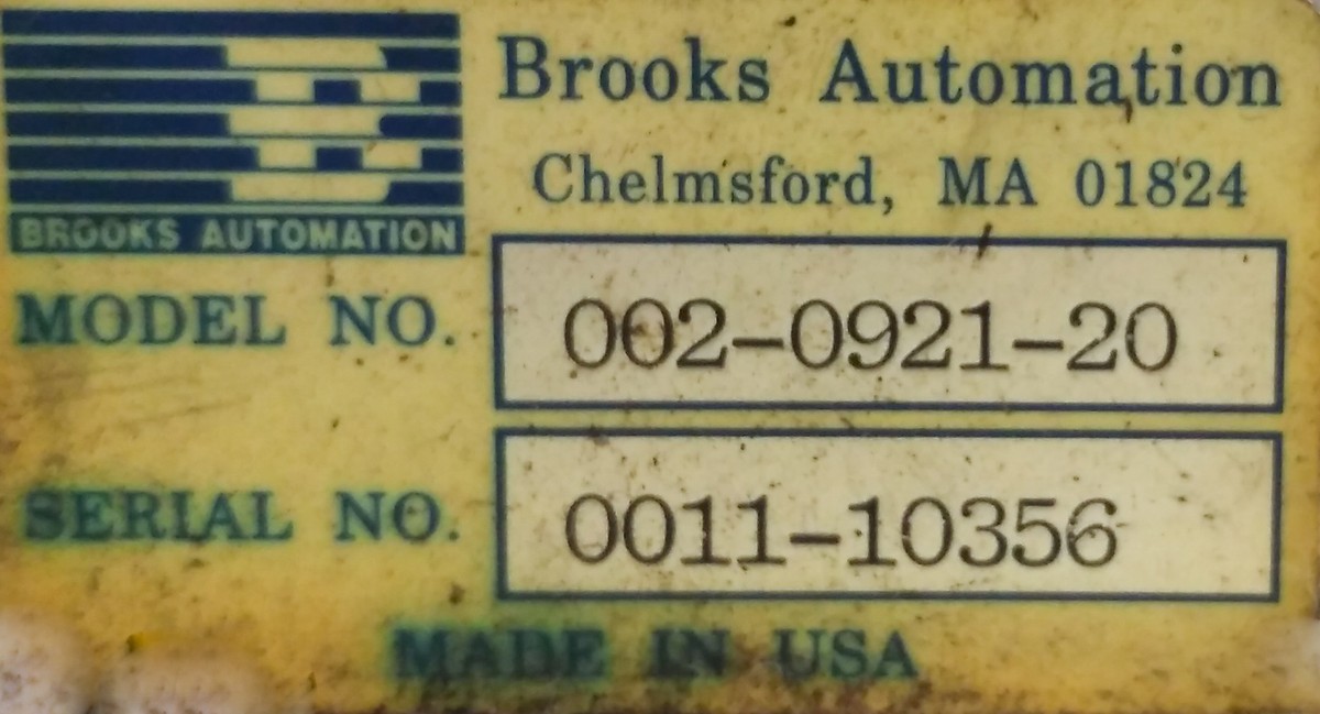 9811 BROOKS AUTOMATION ROBOT FOR VCE5 ELEVATOR 002-0921-20 | eBay
