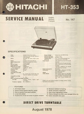 Hitachi - Model HT-353 Service Manual - Original