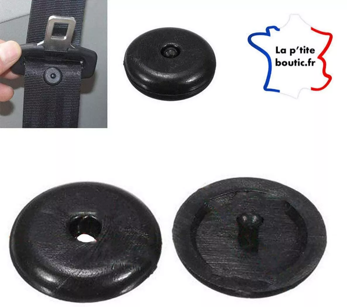 uirend Lot de 5 boutons d'arrêt de ceinture de sécurité antidérapants  pratiques pour empêcher la ceinture de sécurité de glisser vers le bas sans