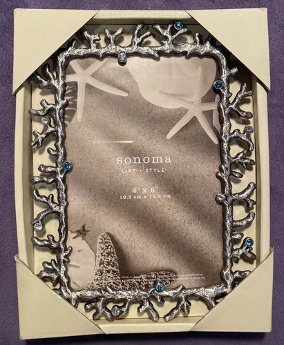 Sonoma  Life + Style 4x6 Picture Frame - Seaside Coral Thm - Metal w/ Rhinest.  
