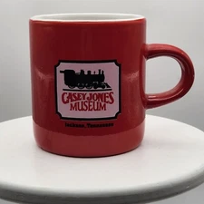 Casey Jones Home Railroad Museum Jackson, Tennessee Red Ceramic 4oz Mini Mug Cup