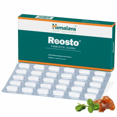 Himalaya Herbal Reosto 60 Tabs Boosts Bones Density & Makes Joints Strong + F/S