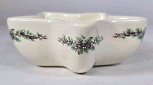 Pfaltzgraff Christmas Star Shapped Candy Nut Dish Bowl