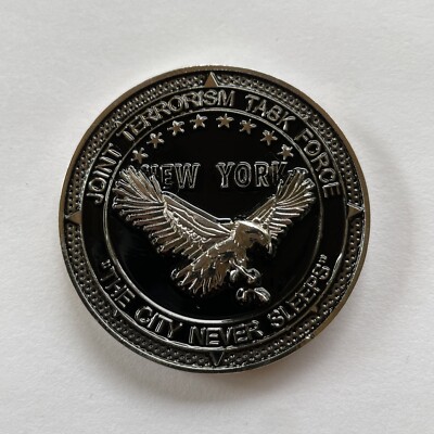 FBI CHALLENGE COIN ~ Joint Terrorism Task Force New York 1.75'' Dia RARE