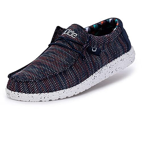 LikeNew_Hey Dude Men's Wally Sox Blue Orange Size 10 Men’s Shoes |_Blue