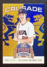 2015 Kris Bryant Panini USA Baseball Stars & Stripes Crusade Blue - Chicago Cubs
