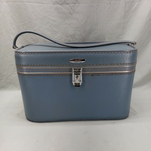 Vintage Blue Sears Featherlite Luggage 