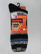 NEW WARM Polar Extreme Insulated Thermal Socks Men Size 6-12 Blue Black Grey 