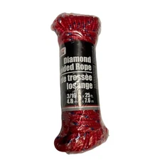 Tool Bench Hardware Diamond Braided Rope 3/16 in x 25 ft