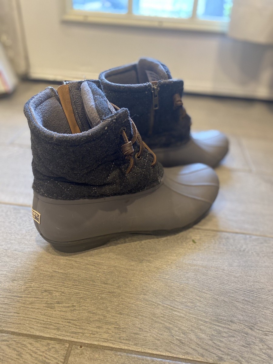 Sperry Boots - Size 9.5W Sperry Saltwater Duck Boots Women 9.5 W White Circle Flat  main image 2