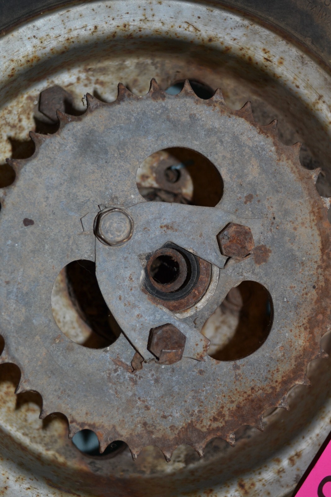 Honda 50 Z50R Z50R Rear Wheel Rim Hub 1979 used with sprocket, needs