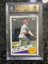 1985  Topps #6 Pete Rose Record Breaker BGS 10 Pristine Pop 1 w/9.5