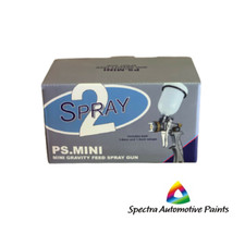 2Spray Mini Gravity Feed Spray Gun. 2 Setups. 1.0mm and 1.2mm Setups. PS.MINI
