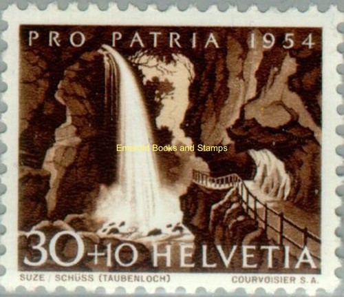 EBS Suiza 1954 - Pro Patria - Himno Suizo - Lagos - 597-601 - Estampillada sin montar o nunca montada** - $21 - Imagen 5 de 6