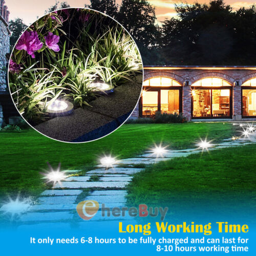 1-12PACK Solar In Ground Lights Outdoor Buried Lamp Disk LED Lawn Pathway Garden - Picture 4 of 19