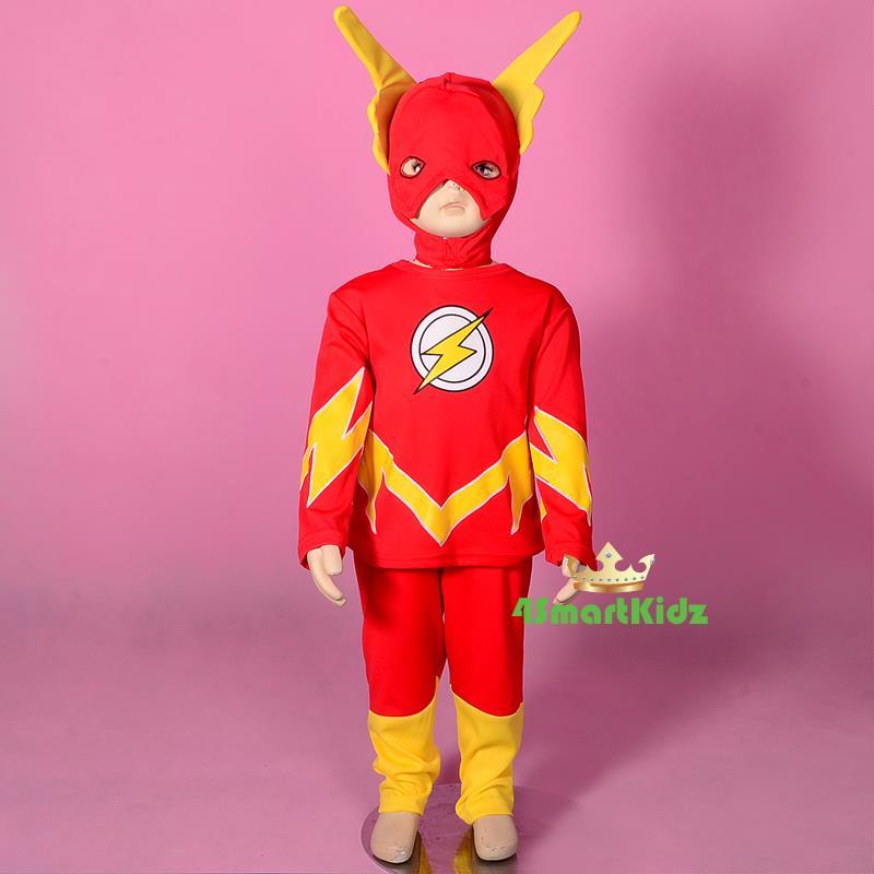 Superhero The Flash Fancy Costume Mask Outfit Party Halloween Kid Size 2-6 FC032 | eBay Superhero The Flash Fancy Costume Mask Outfit Party Halloween Kid Size 2-6 FC032 | eBay