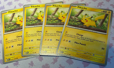4x Pikachu - Pokemon S/V 151 025/165 NM Regular TCG Playset