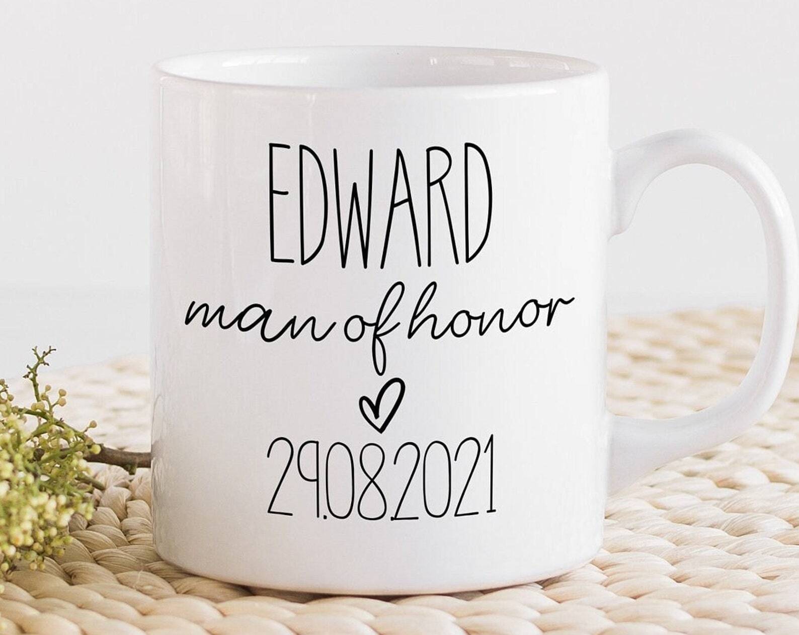 Man Of Honor Mug Personalised Man Of Honour Mug Custom Wedding Mug Wedding