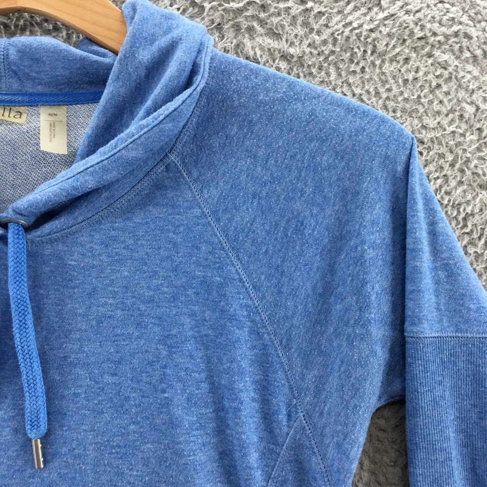 Sudadera con capucha y sudaderas Zella para mujer azul medio mezcla de algodón con capucha manga larga Foto 3 de 4