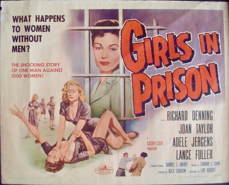 GIRLS IN PRISON half sheet movie poster 22x28 WOMEN IN PRISON