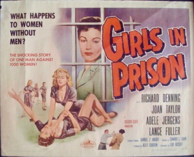 GIRLS IN PRISON half sheet movie poster 22x28 WOMEN IN PRISON
