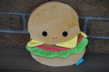 PLUSH Squishmallows 8" Carl the Cheese Burger Soft Zip Pouch Case School Mini