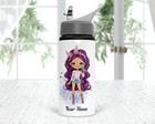 Personalised Girls Water Bottle, Character Drinks Bottle, School Water Bottles