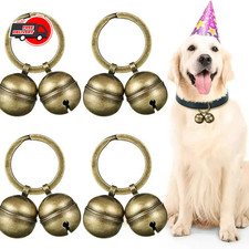 2 Pcs Cat Bells Dog Bell For Collar With Loud Crisp Sound Brass Pet Bells