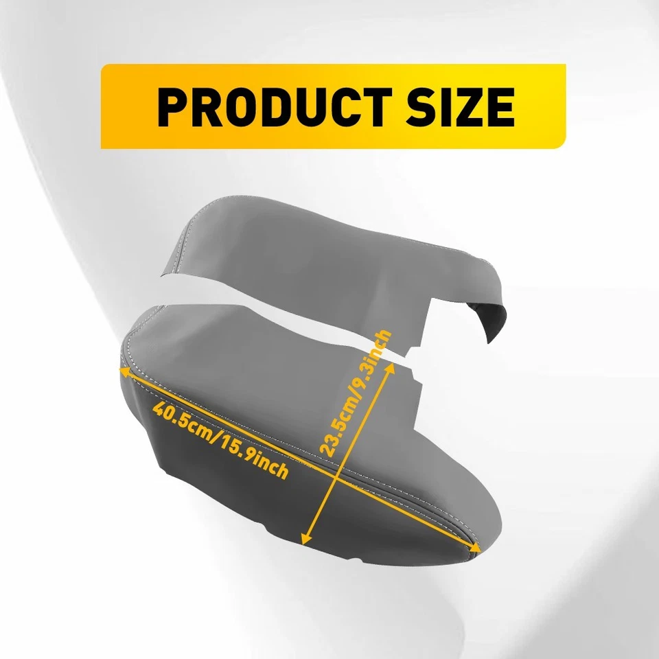 Pair Gray Door Panel Armrest Cover Lid Leather For 2006-2014 Honda Ridgeline - Image 3 of 4