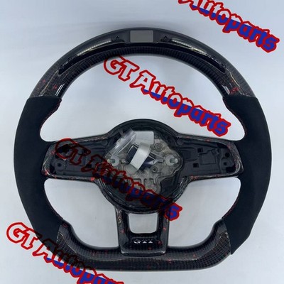 For Volkswagen MK7 Golf R Jetta 2015-2021 LED Carbon Fiber Steering Wheel