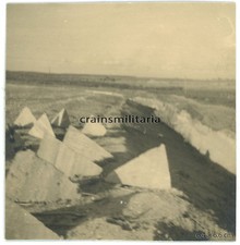 Orig. Foto Panzersperren Tanksperre der STALINLINIE an Grenze Russland 1941