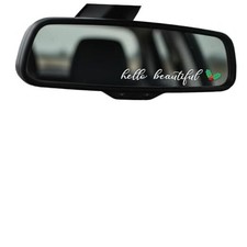 3PCS Decal Set for Car Rear View Mirror, Rear View Mirror Hello Beautiful