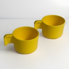 2 VINTAGE PLAYSKOOL PRETEND PLAY REPLACEMENT YELLOW TEACUPS M-7311-1