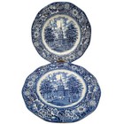 Staffordshire Vintage Liberty Blue 1776 Colonial Transferware 2 Dinner Plate 10