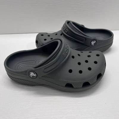 CROCS Classic Clogs Unisex Kids Size Junior 1 J-1 Black