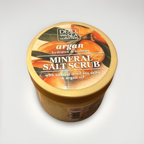 Dead Sea Collection Argan Mineral Salt Scrub 23.28 oz Exfoliating Glow Hydrating - Bild 5 von 6