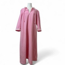 Vintage Vassarette Pink Robe With Lace Detail - Medium
