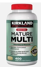 Kirkland Adult 50+ Mature Multi Vitamins & Minerals 400 Tablets Exp 2/2027