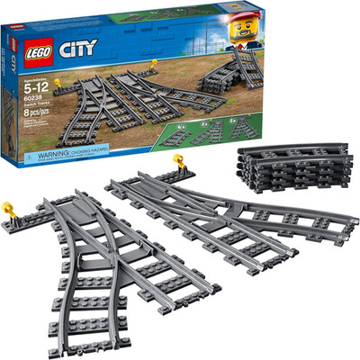 LEGO City Trains Switch Tracks 60238 Building Toy Set for Kids, Boys, and Girls