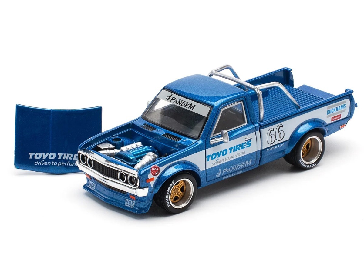 Pop Race 1:64 Pandem Datsun 620 Pickup Blue #217