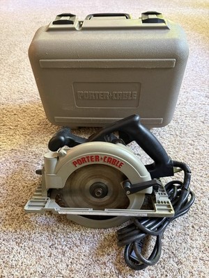 USA Made PORTER CABLE 743 LEFT HAND CIRCULAR SAW W/ CASE