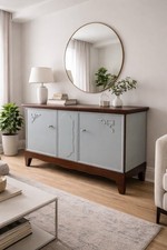 Antik Buffet Vintage Art Deco / Jugendstil Aufgearbeitet Upcycling Blau Unikat