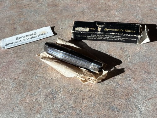 Vintage Browning Sportsman Knife 2518F2 2 1/2 Inch Trapper I USA - Picture 10 of 12