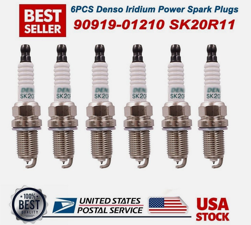 6PCS Denso Iridium Power Spark Plugs OEM 90919-01210 SK20R11 3297