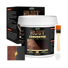 2-in-1 Rust Converter & Metal Primer - 1 Gallon Black Rust Paint Inhibitor fo...