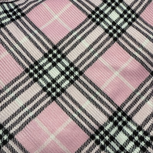 Almost Famous Plaid Stretch Button Up Y2K Crop Top L - Picture 4 of 10
