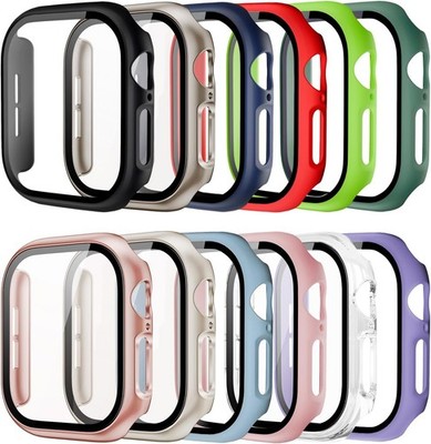 12 Pack Case for Apple Watch Series 10, 11 46mm with Tempered Glass Protector
